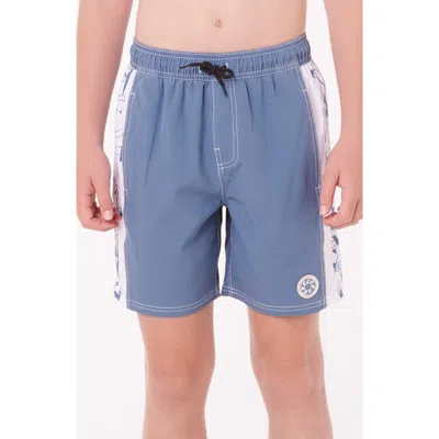 Rip Curl Kids' Sideways Volly Swim Trunks In Black