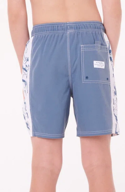 Rip Curl Kids' Sideways Volly Swim Trunks In Black