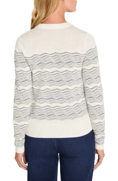 Nic + Zoe Nic+zoe Zigzag Stripe Linen Blend Cardigan In Multi