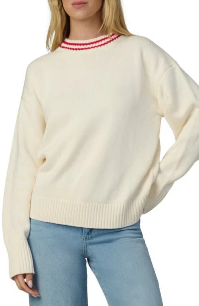 Joe's Jeans Benson Tipped Crewneck Sweater In Neutral