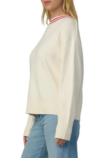 Joe's Jeans Benson Tipped Crewneck Sweater In Neutral