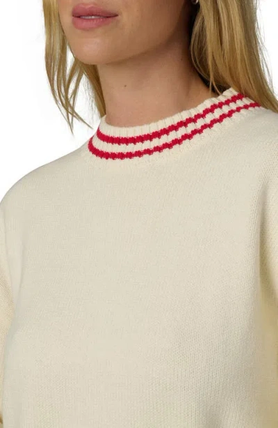 Joe's Jeans Benson Tipped Crewneck Sweater In Neutral