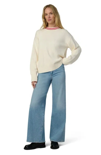 Joe's Jeans Benson Tipped Crewneck Sweater In Neutral