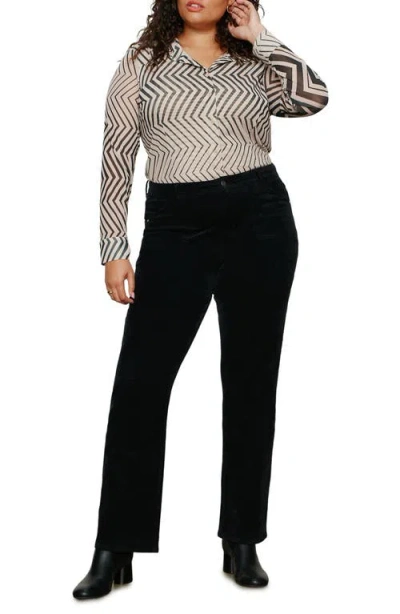 Sanctuary Femme Mixed Print Mesh Button-up Shirt In Gray