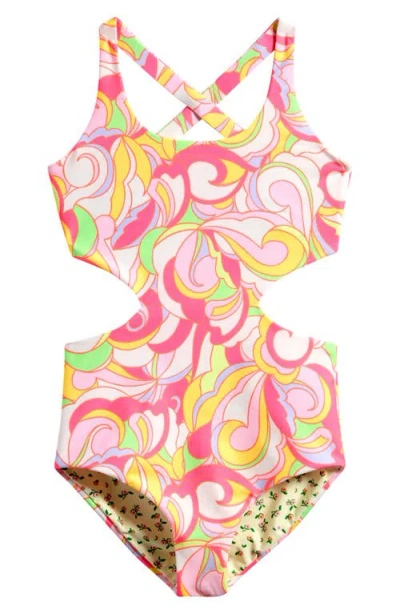 Maaji Kids' Bellini One-piece Swimsuit In Pink