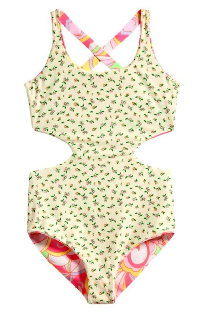 Maaji Kids' Bellini One-piece Swimsuit In Pink