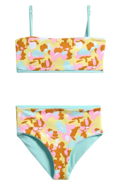 Maaji Kids' Sea Glass Reversible Two-piece Swimsuit In Blue