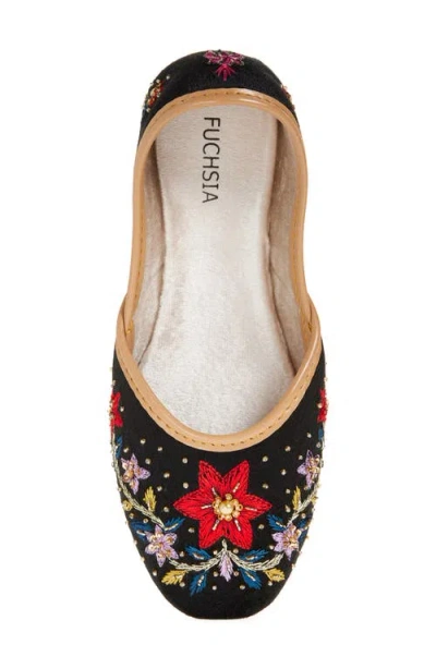 Fuchsia Lotus Flat In Multi