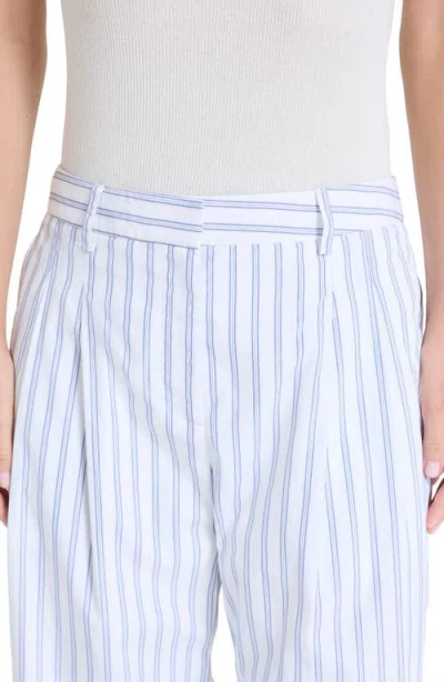 Twp Sulli Ticking Stripe Cotton Pants In White