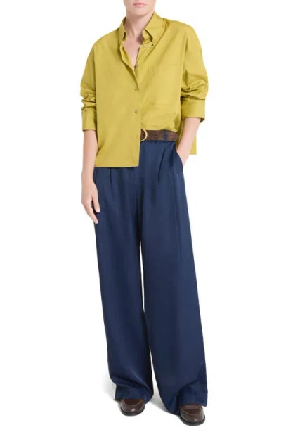 Twp J.d. Cotton Button-down Shirt In Green