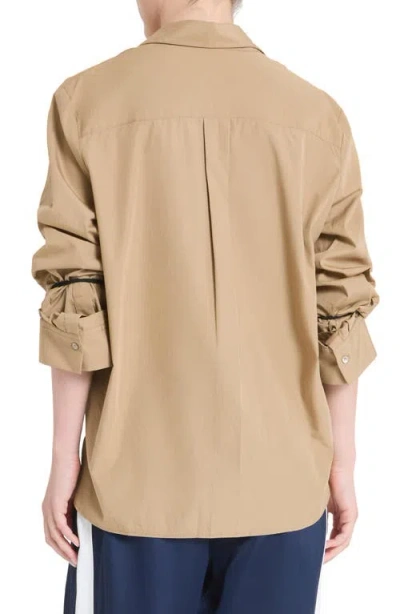 Twp Next Morning Cotton Button-up Shirt In Brown
