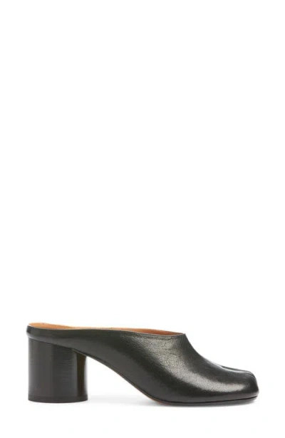 Maison Margiela Mule Tabi In Pelle In Black