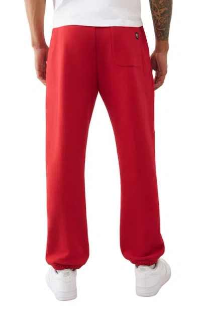 True Religion Number One Cotton Blend Joggers In Red