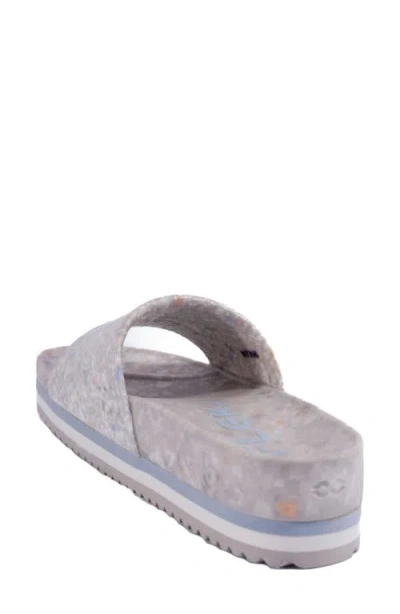 Fleks East Beach Slide Platform Sandal In Multi
