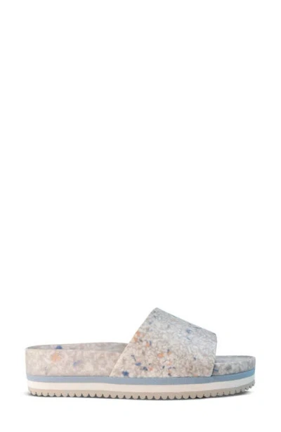 Fleks East Beach Slide Platform Sandal In Multi