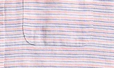 Vineyard Vines Kids' Stripe Linen & Cotton Button-up Shirt In Neutral