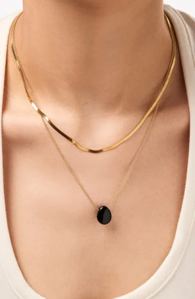 Ana Luisa Pebble Mini Pendant Necklace In Blue