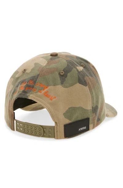 Amiri Ma Outline Camo Snapback Ball Cap In Multi