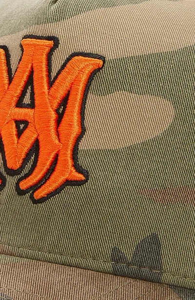 Amiri Ma Outline Camo Snapback Ball Cap In Multi