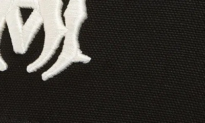 Amiri Ma Outline Embroidered Canvas Trucker Hat In Black