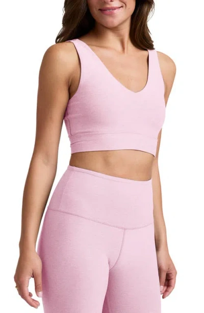 Beyond Yoga Space Dye Longline Sports Bra In Animal Print