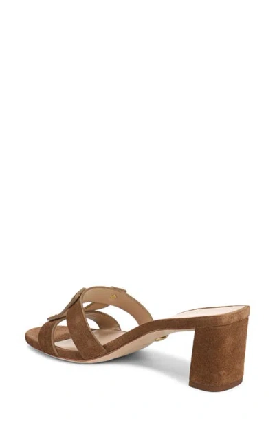 Veronica Beard Via Embossed Slide Sandal In Brown