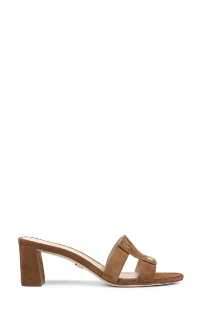 Veronica Beard Via Embossed Slide Sandal In Brown