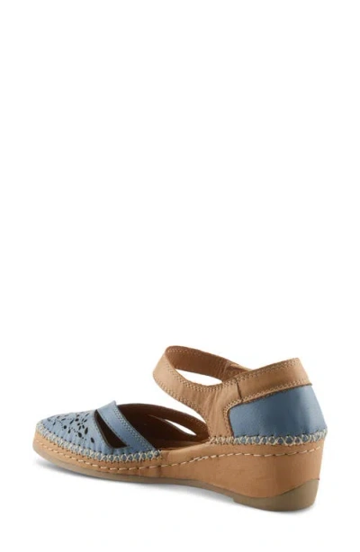 Spring Step Ezlyn Ankle Strap Wedge Pump In Multi