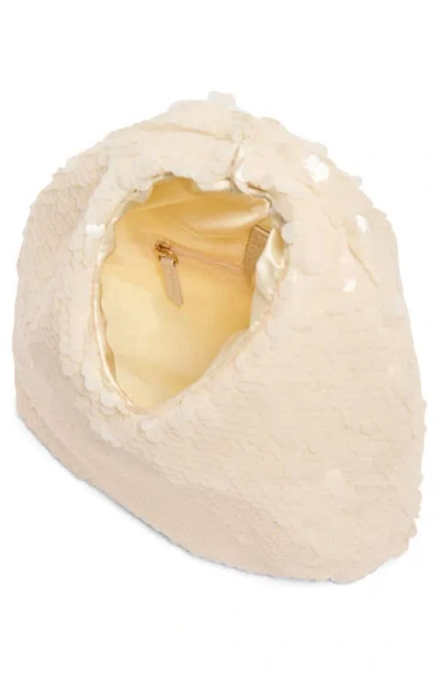 Dolce Vita Dahlia Sequin Shoulder Bag In Neutral