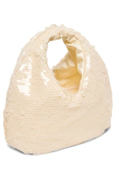 Dolce Vita Dahlia Sequin Shoulder Bag In Neutral