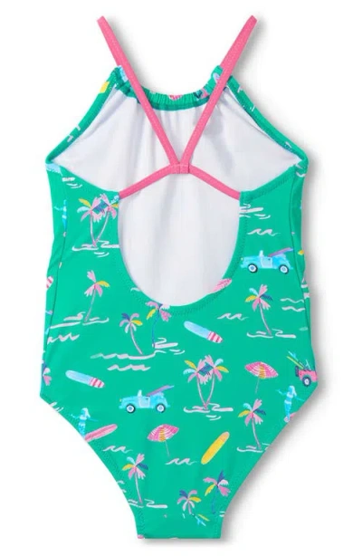 Hatley Tropical Escape One-piece Swimsuit In Green
