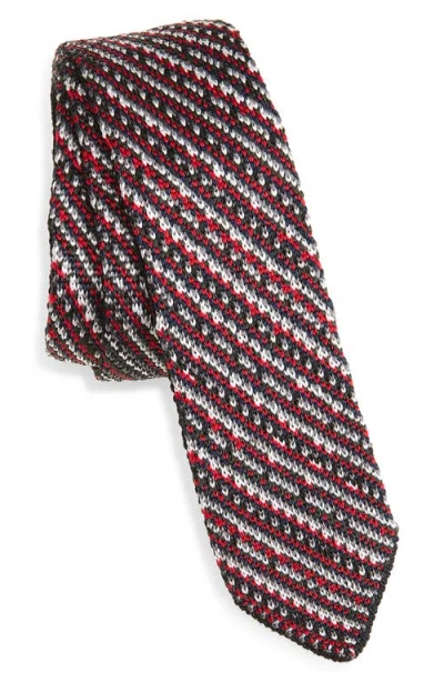 Thom Browne Silk Jacquard Tie In Green