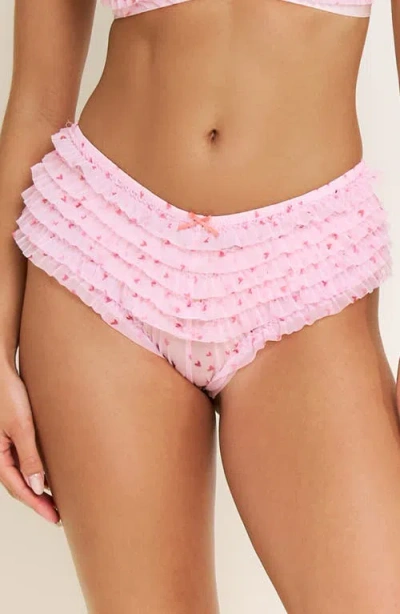 Honeydew Rumba Ruffle Hipster Panties In Pink