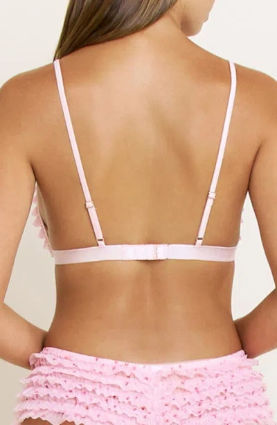Honeydew Rumba Ruffle Triangle Bralette In Pink