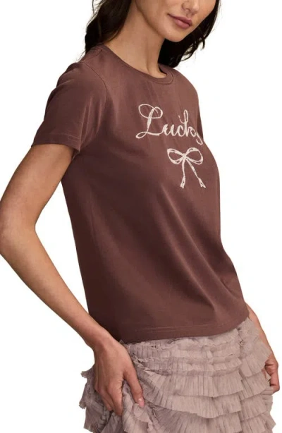 Lucky Brand Classic Lucky Bow T-shirt In Brown