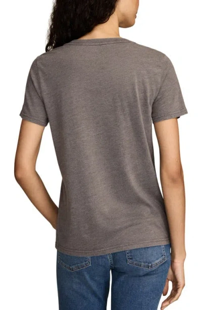 Lucky Brand Classic Floral Butterfly T-shirt In Gray