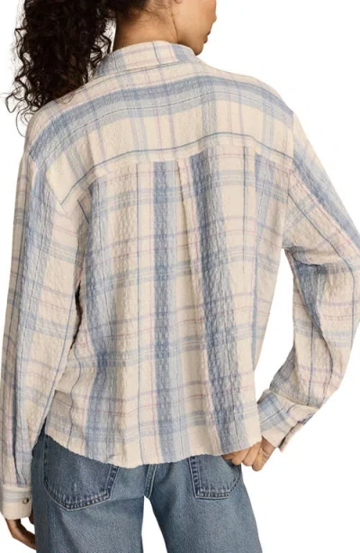 Lucky Brand Plaid Crop Button-up Shirt In Animal Print