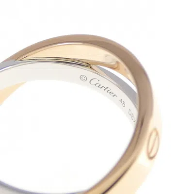 Pre-owned Cartier Pink Gold White Gold Pink Gold (18k) White Gold (18k) Band Ring () In Multi