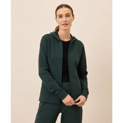 Pact Organic Cotton Brushed Fleece Zip Hoodie In Black