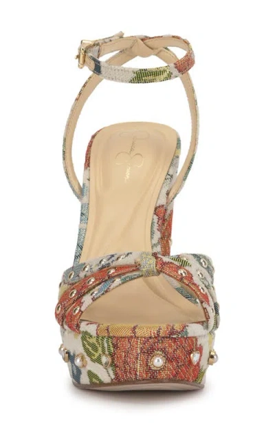 Jessica Simpson Ilaria 2 Ankle Strap Platform Sandal In Multi