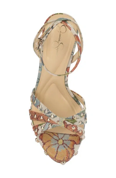 Jessica Simpson Ilaria 2 Ankle Strap Platform Sandal In Multi