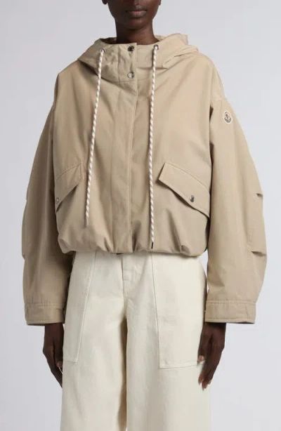 Moncler Eucalyptus Hooded Down Jacket In Neutral