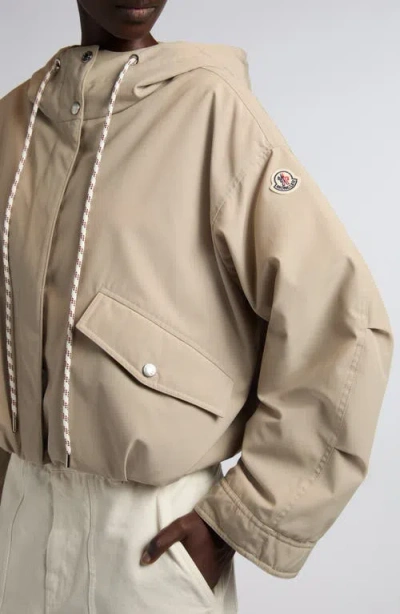 Moncler Eucalyptus Hooded Down Jacket In Neutral