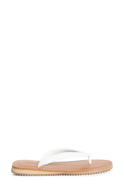 Miu Miu Logo Rubber Thong Sandals Notched Sole In White