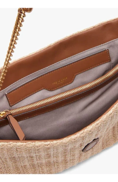 Rag & Bone Large Chelsea Straw Flap Crossbody Bag In Neutral