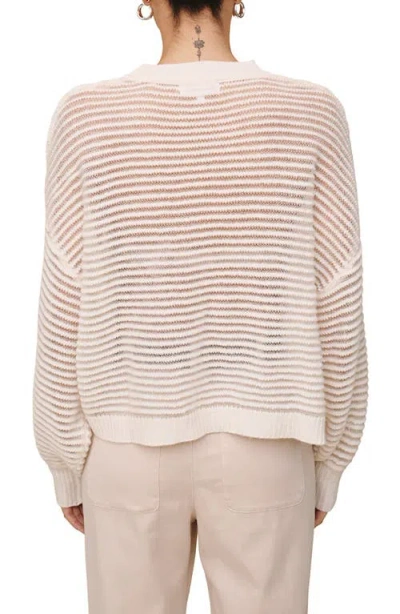 Bella Dahl Metallic Relaxed Crewneck Sweater In Neutral