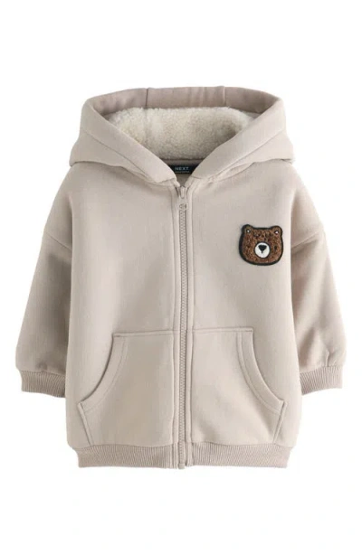 Next Kids' Emblem Front Zip Hoodie In Gray
