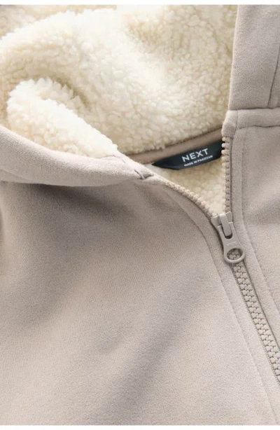 Next Kids' Emblem Front Zip Hoodie In Gray