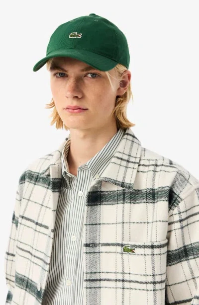 Lacoste Plaid Flannel Button-up Overshirt In Pattern