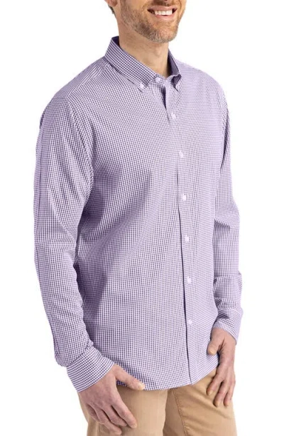 Cutter & Buck Skyline Epic Confidence Check Stretch Button-down Shirt In Multi